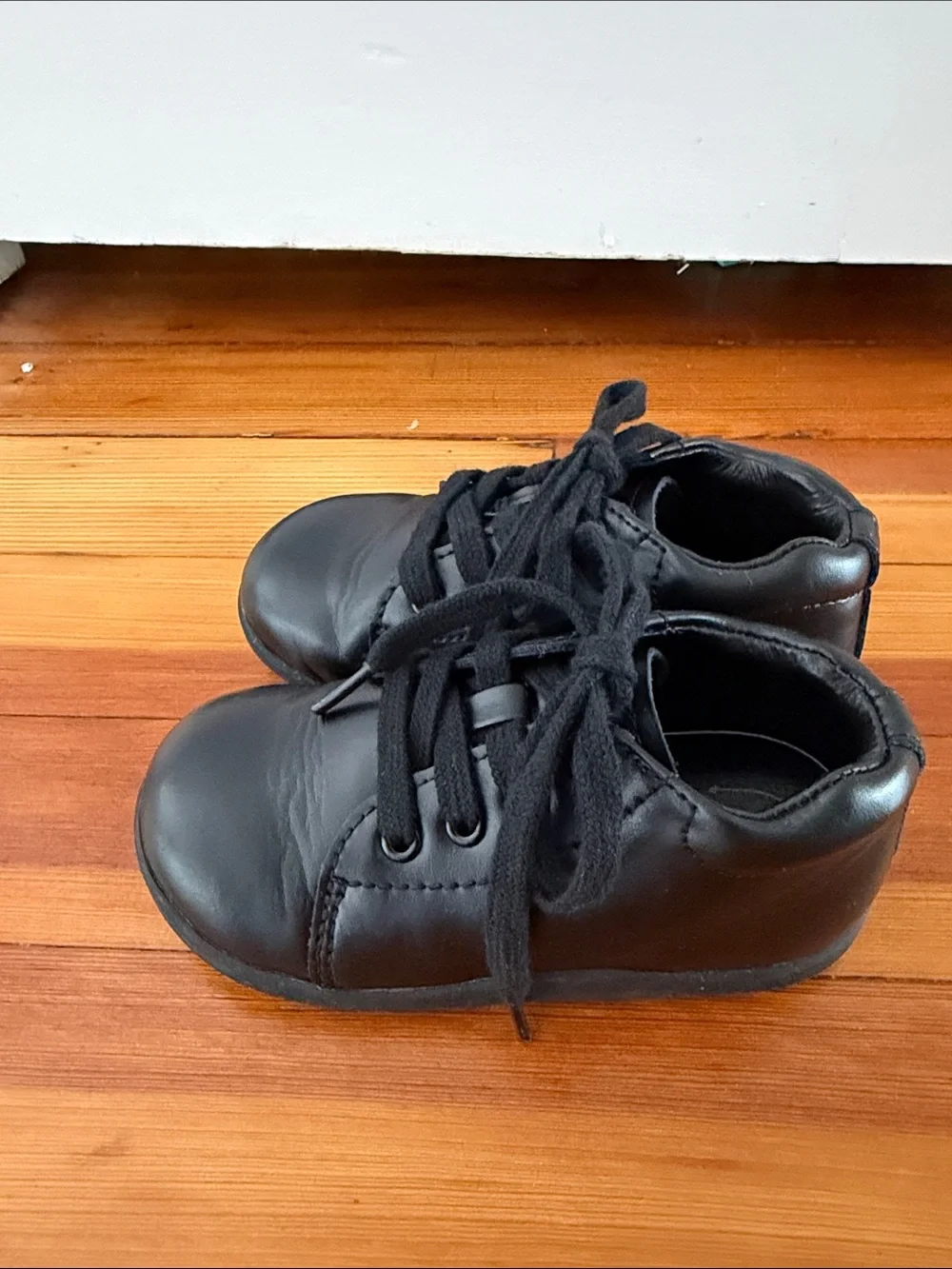 Stride Rite Boys SRT Elliott Black Leather Lace-Up Dress Shoes 7W